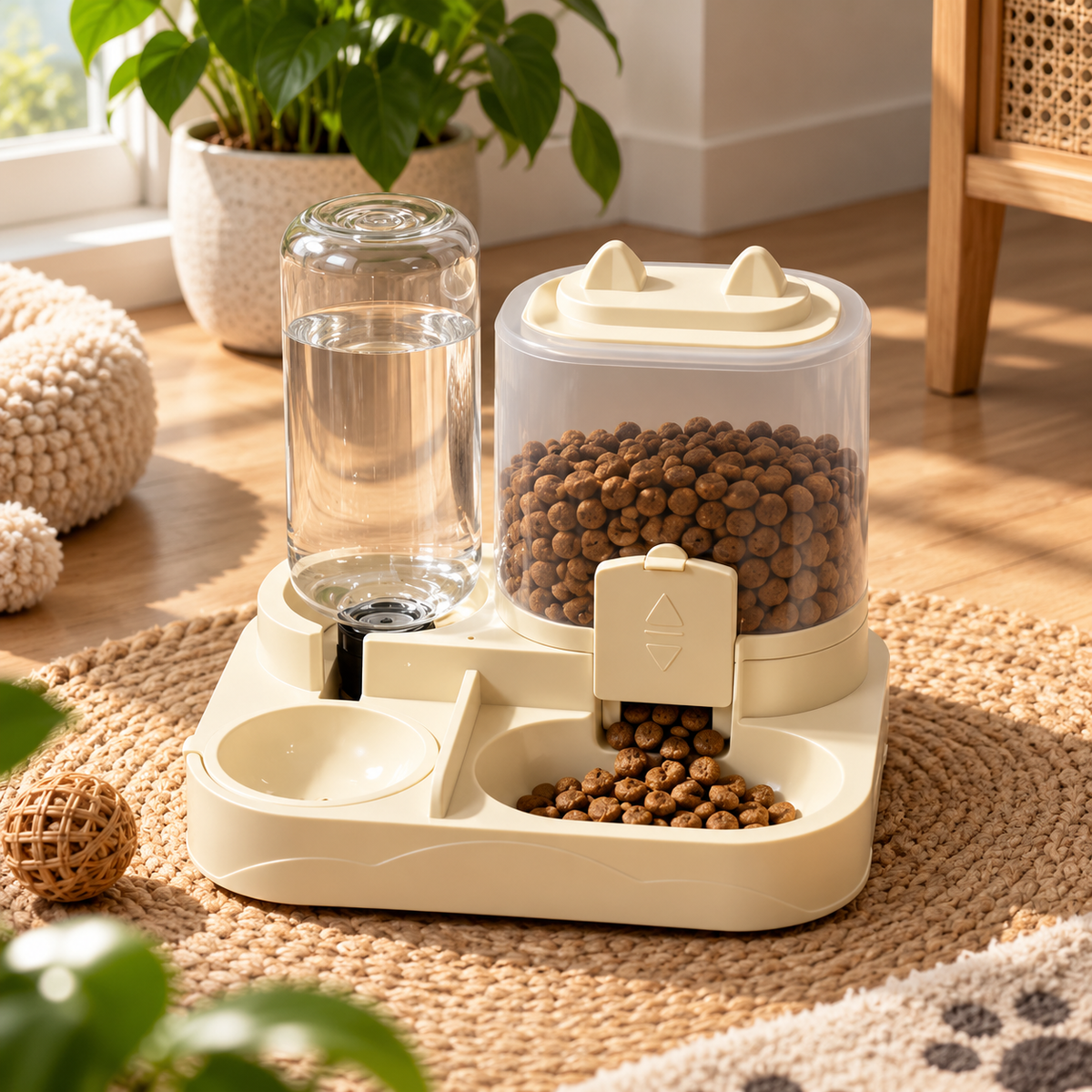 2-in-1 Automatic Cat Feeder & Water Dispenser
