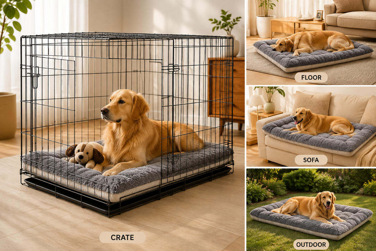 Thick Plush Dog Bed – Extra Soft Mat